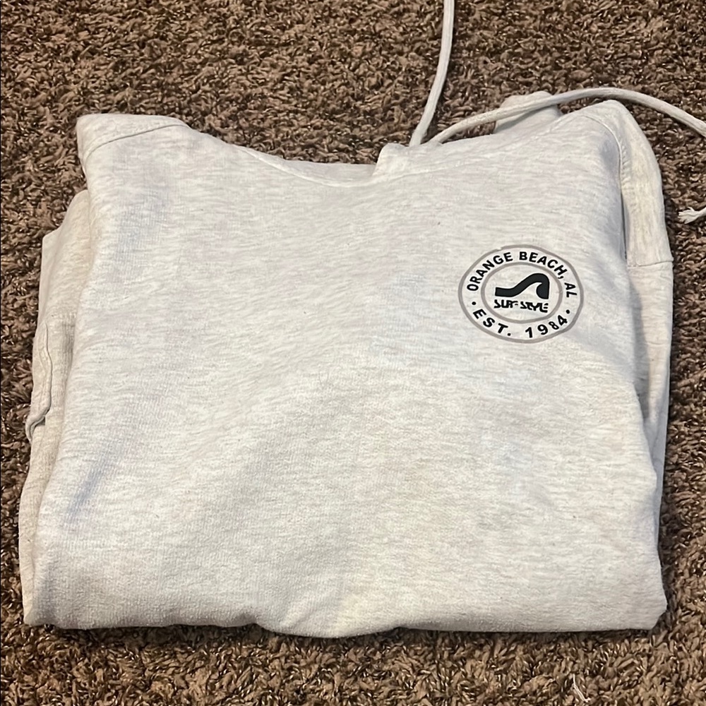 Gray Surf Style Hoodie